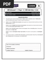 2025 - JEE Advanced - 1 - Paper - 2