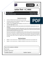 Mock Test Class 11th Jee