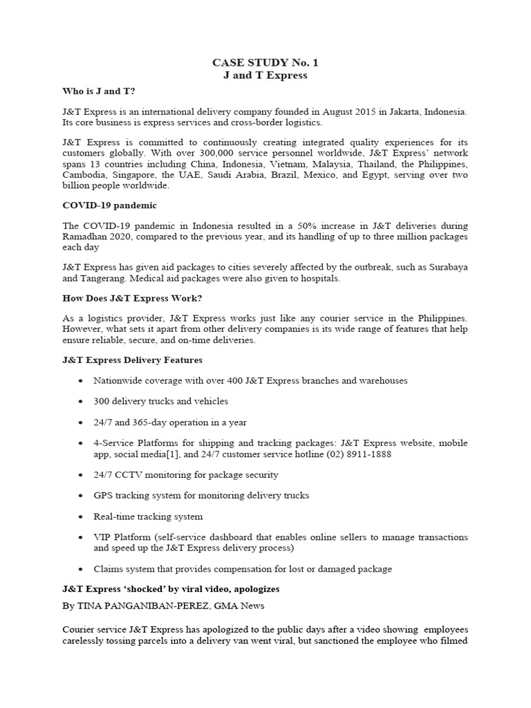 Case Study No 1 Pdf Business Service Industries