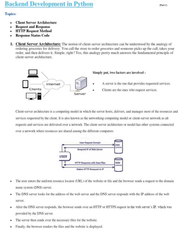 Client Server Architecture | PDF