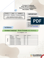 Grade-8 German Syllabus A1.1 & A1.2