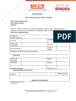 Formato de Autorización para Padres de Familia