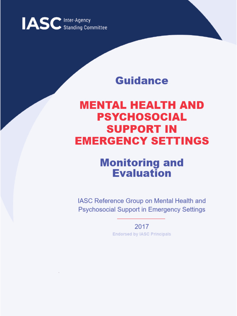 IASC Common Monitoring and Evaluation Framework For MHPSS Programmes in ...