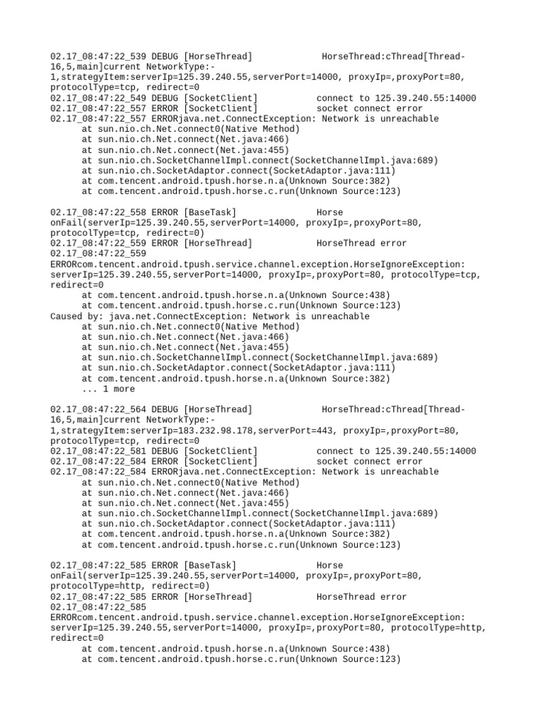 Log-20240217 0847 3 | PDF | Java (Programming Language) | Thread ...
