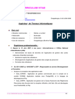 CURRICULUM VITAE. Ingénieur de Travaux Informatiques