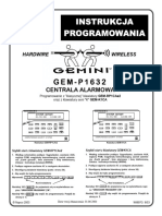 Instrukcja Programowania: G E M - P 1 6 3 2