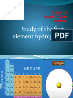 IXChemistry Unit 6 - Hydrogen p1
