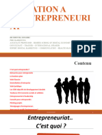 ENTREPRENEURIAT Cours Support