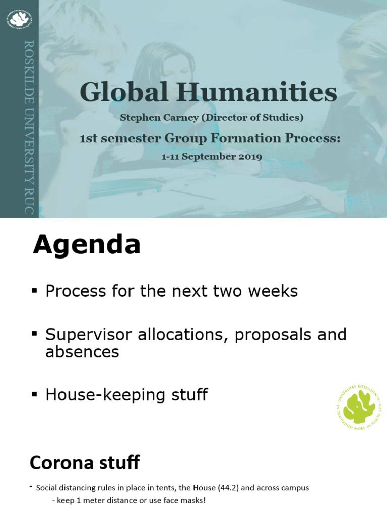 RUC Global Humanities 1st Semester Guide | PDF