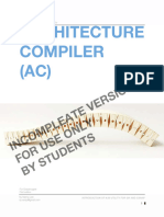Architecture Compiler (AC) : Incompleate Version, For Use Only by Students