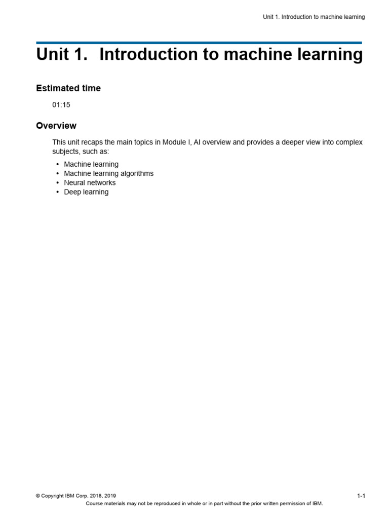Chapitre 1 Introduction To Machine Learning | PDF | Machine Learning ...