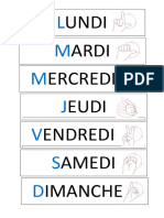 Étiquettes Jours de La Semaine - MAKATON