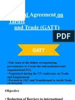 General Agreement On Tariffs and Trade (GATT)