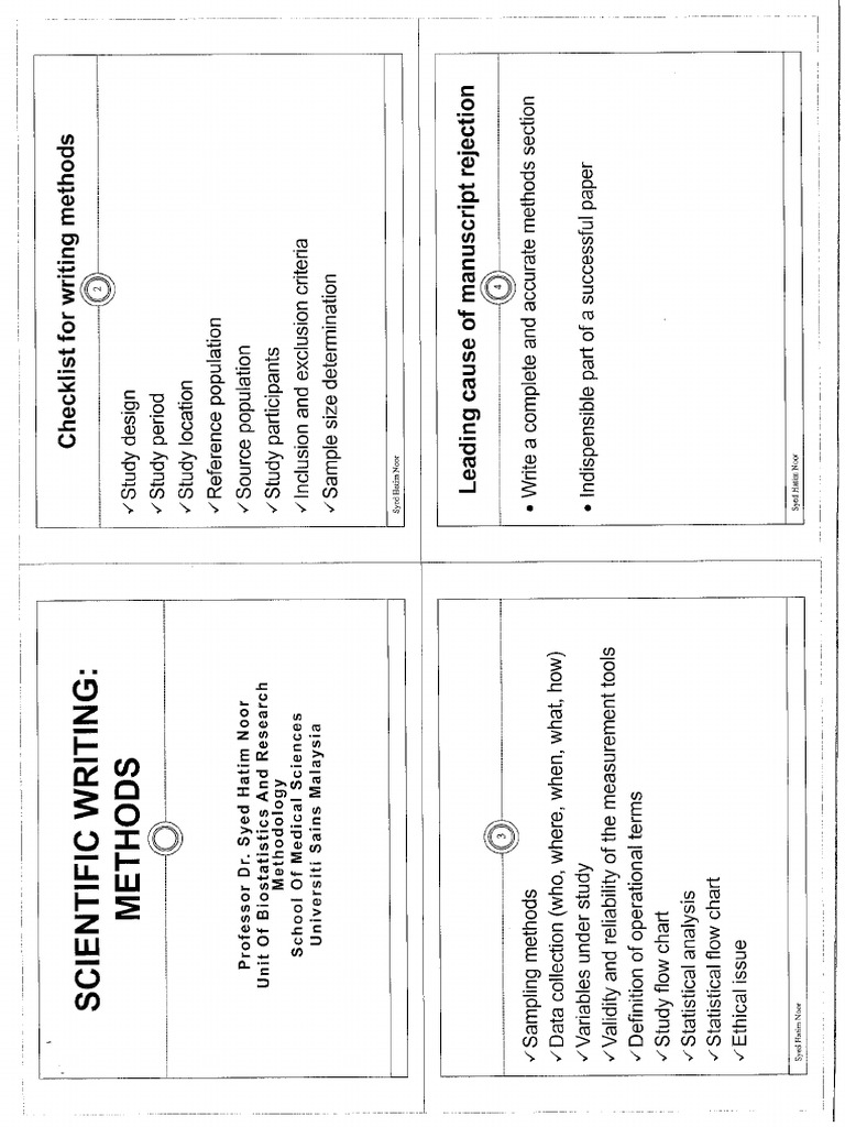 Scientific Writing Methods | PDF