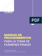 Manual de Procedimiento para La Toma de Exámenes.