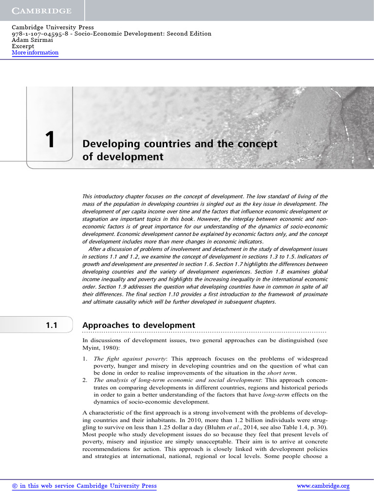 Developing countries and the concept of development pdf millennium