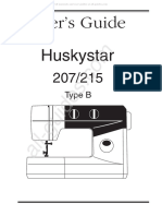 Huskystar 207/215 Sewing Machine Instruction Manual