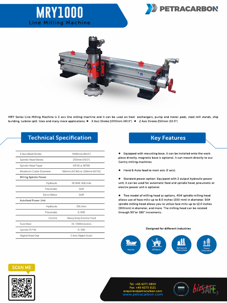 Line Milling Machine MRY1000 | PDF
