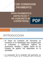 Indice de Condicion Del Pavimento