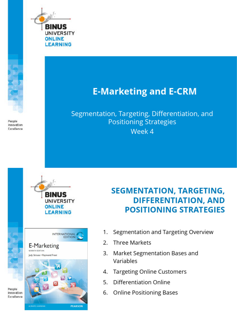 E-Marketing Segmentation Guide | PDF | Market Segmentation | Marketing