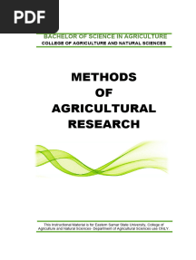 Module Methods of Agricultural Research Chapter 1 7 Revised Aug 11 2021