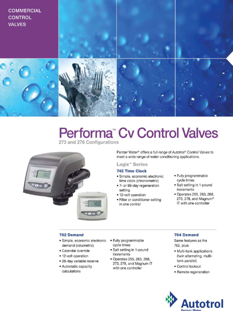 Valvula Control UF Performa CV 273 y 278 | PDF