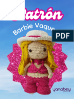 Patron Barbie Vaquera Yanabey Lanas