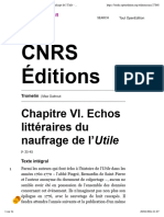 GUÉROUT Max - Tromelin - Chapitre VI. Echos Littéraires Du Naufrage de L'utile - CNRS Éditions - 2015