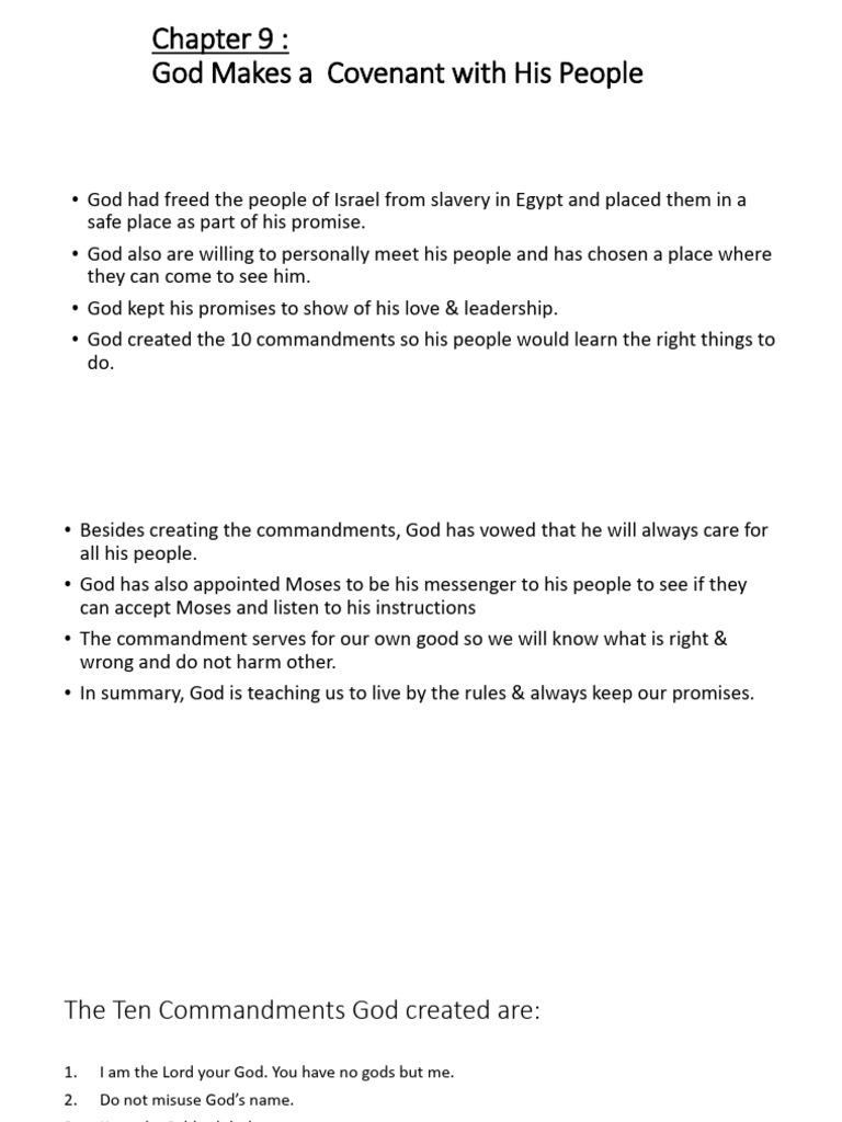 God's Covenant and the Ten Commandments | PDF