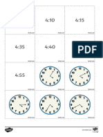 T2 M 1373 Telling The Time Digital Analogue Pelmanism Game With 5 Minute Intervals - Ver - 6