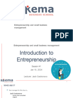 Session 1 - Entrepreneurship Theories