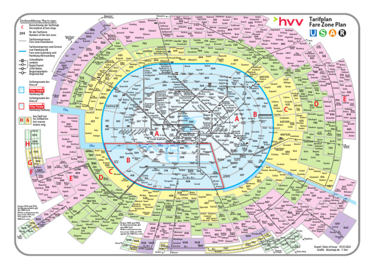 HVV Tarifplan Usar Schematisch | PDF