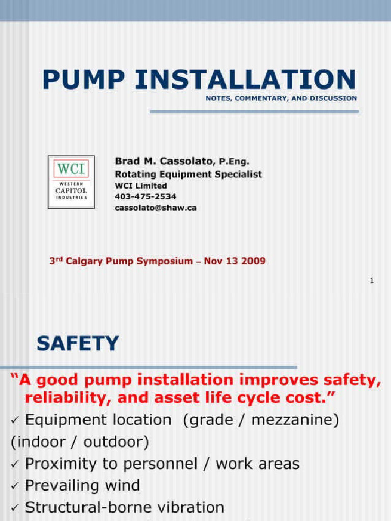 Pump Installation | PDF