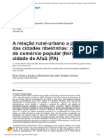 A Relação Rural-Urbano A Partir Das Cidades Ribeirinhas - o Papel Do Comércio Popular (Feiras) Na Cidade de Afuá (PA)