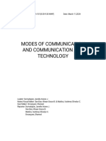 Modes of Communication Communication and Technology