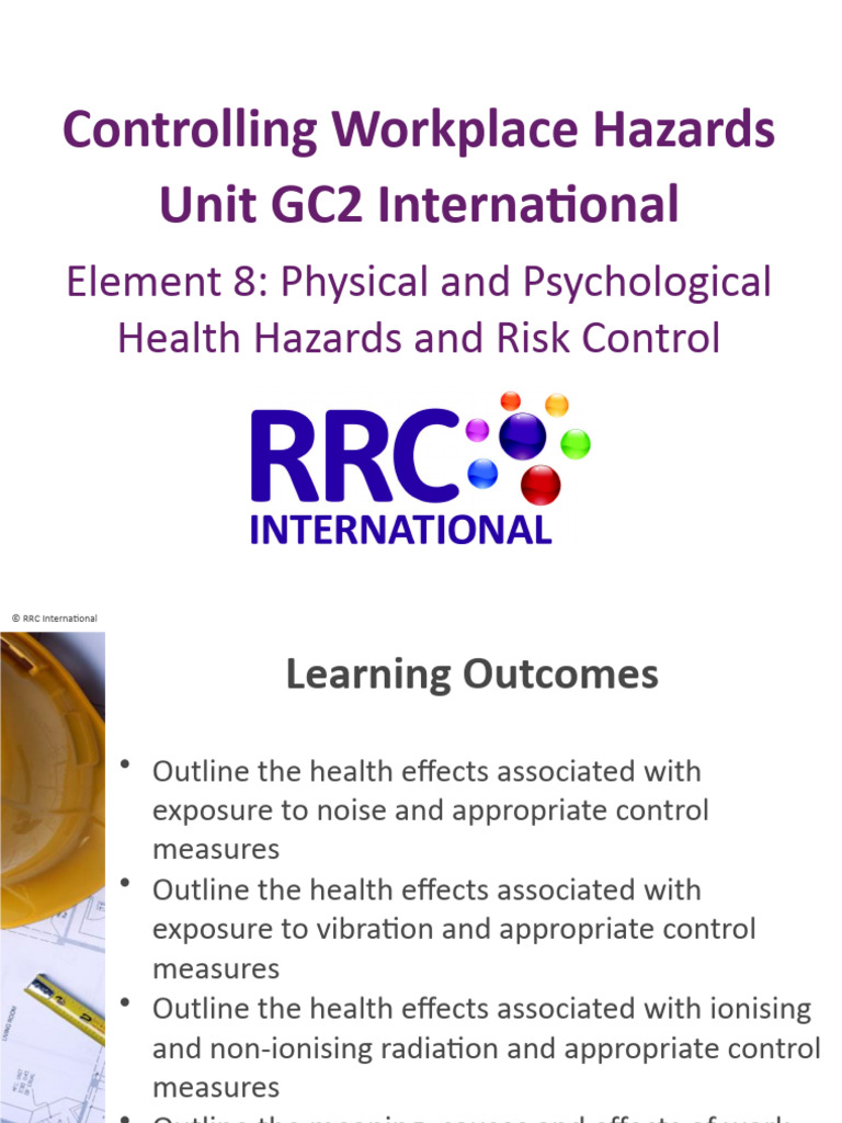 Workplace Health Hazards Control Guide | PDF | Noise | Ionizing Radiation