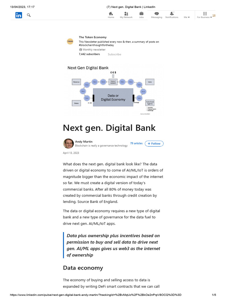 Andy Martin - Next Gen. Digital Bank - LinkedIn | PDF | Money | Economies