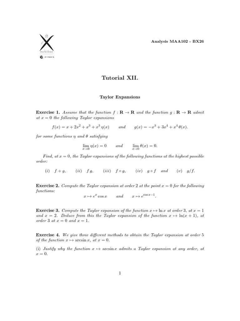 Advanced Calculus Exercises | PDF | Mathematics | Mathematical Concepts