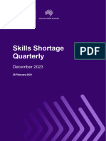 Skills Shortage Quarterly Report - December 2023