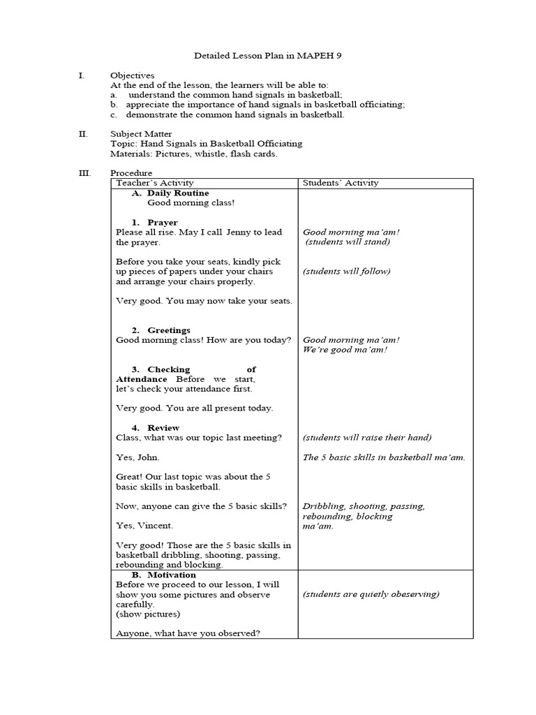 Basketball Referee Hand Signals Lesson | PDF | Referee | Athletic Sports
