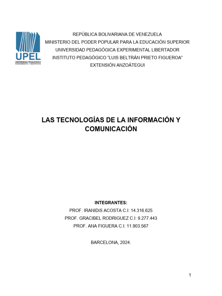 TICS | PDF | Tecnología de información y comunicaciones | Enseñando