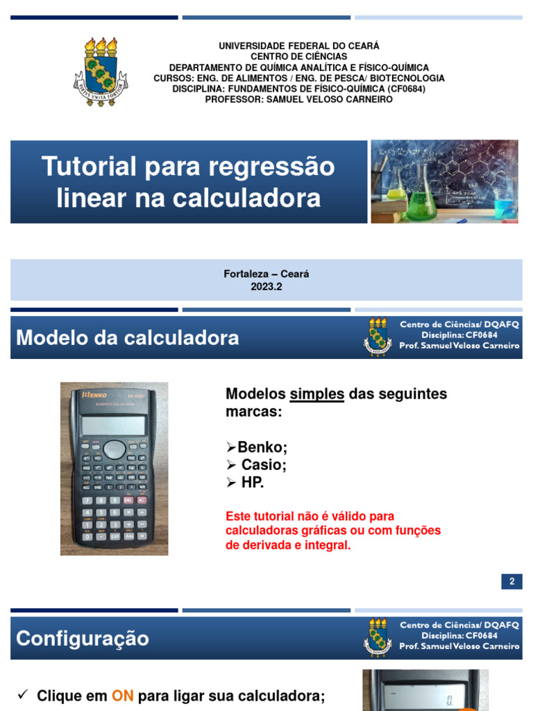 Regressão Linear na Calculadora | PDF | Matemática