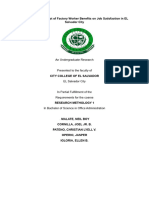 Assessing The Impact of Factory Worker Benefits On Job Satisfaction in EL Salvador City Edited