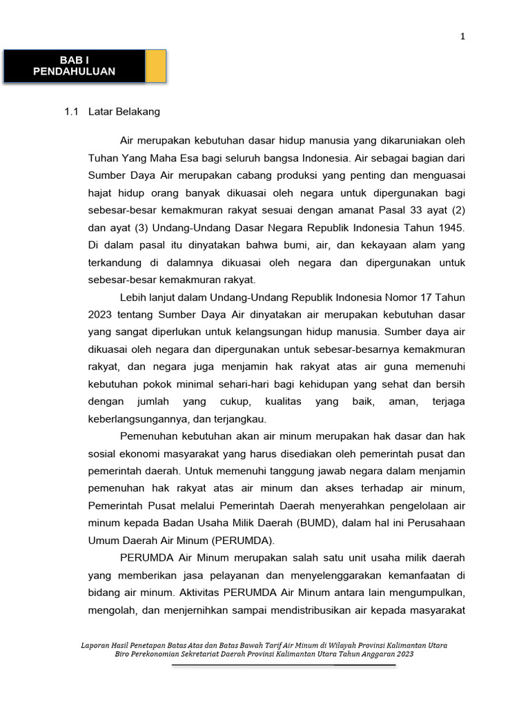 Contoh Tagihan PDAM Tirta Raharja | PDF