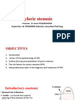 Pyloric Stenosis: Supervisor: DR NTAGANDA Edmond, Consultant Ped Surg