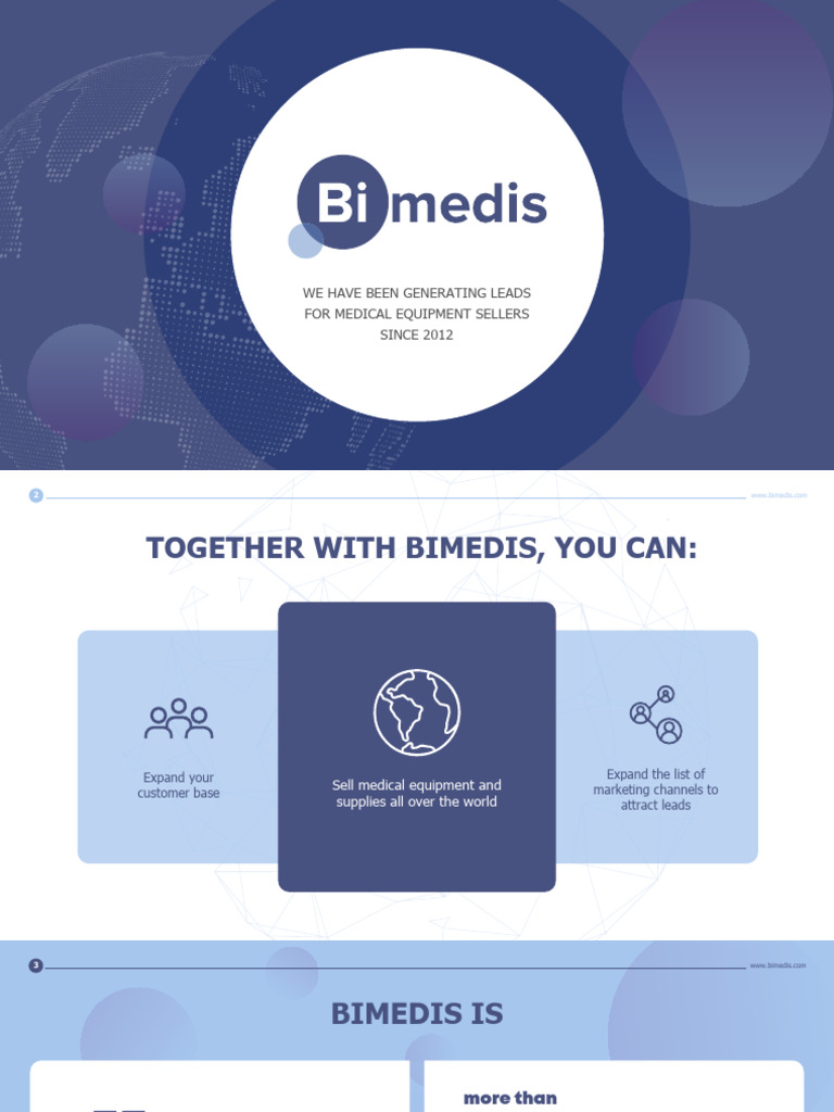 Bimedis: Global Medical Equipment Marketplace | PDF | Advertising | Sales