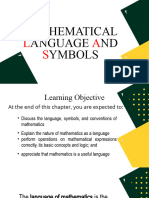 Week 3. Mathematical Language and Symbols