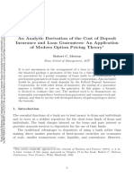 An Analytic Derivation of The Cost of Deposit Insurance and Loan Guarantees: An Application of Modern Option Pricing Theory