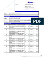 Cotización de Concreto CABCA INGENIERIA Y SERVICIOS SA DE CV MODERNIZACIÓN DEL PUENTE JALAPILLA