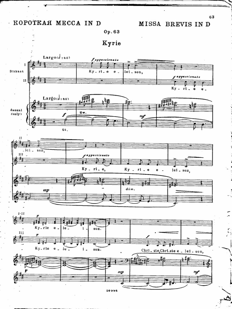 Missa Brevis In D Op. 63 - Spartito Per Coro Di Voci Bianche (SSA) E Organo - Foto 5